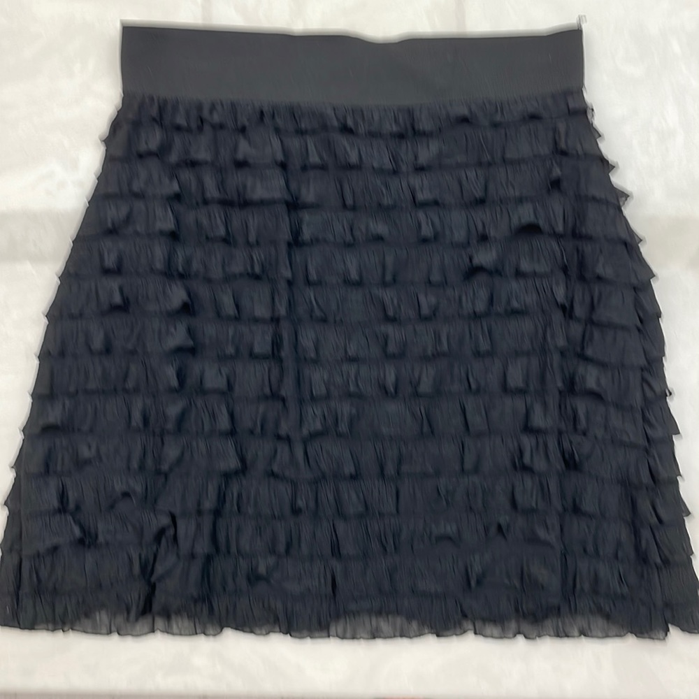 Forenza Black Ruffled Mini Skirt XS